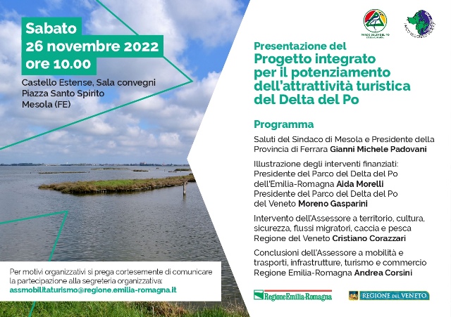 Presentazione del progetto integrato per il potenziamento dell'attrattività turistica del Delta Del Po